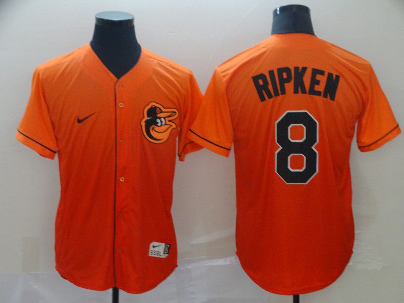 Men Baltimore Orioles 8 Ripken Orange Game 2021 Nike MLB Jerseys